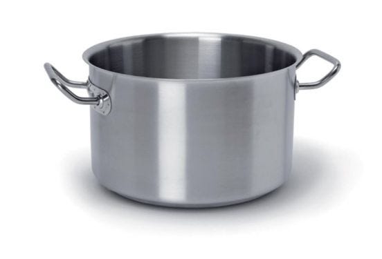 Casseruola alta in acciaio inox con due maniglie per induzione, diam. 24cm (FINE SERIE)
