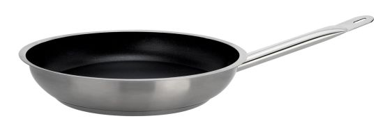 Padella in acciaio inox per induzione 18/10 con un manico, diam.32cm