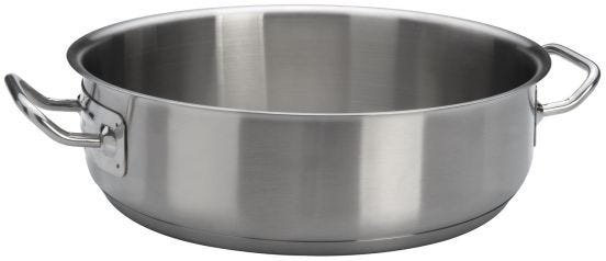 Low saucepan in stainless steel for induction 18/10, diam.20cm