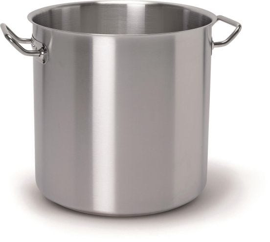 Pentola in acciaio inox per induzione 18/10, diam.50cm