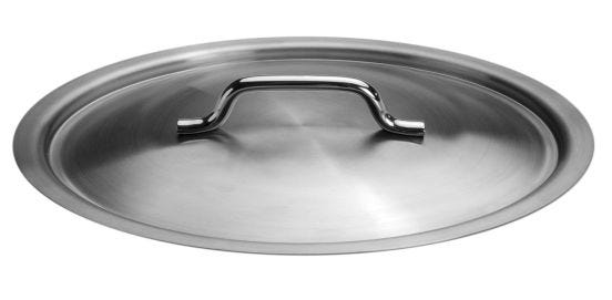 Flat lid in 18/10 stainless steel, diam.24cm