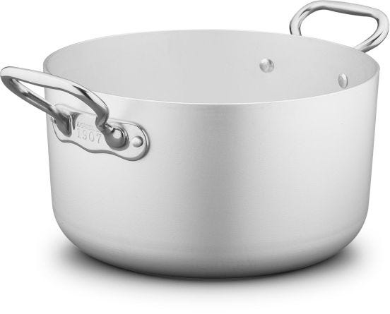 Casseruola Alta 1907 in alluminio 5 mm per induzione, due maniglie, diam. 28cm