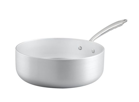 Casseruola Bassa 1907 in alluminio 5mm per induzione, un manico, diam. 20cm