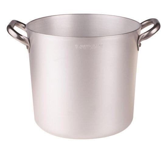 High pot in 3mm aluminum with two handles, diam. 55cm