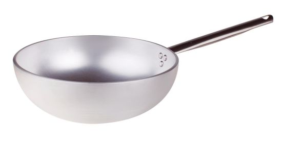 Wok Radiante con fondo svasato in alluminio 5mm, diam. 32cm