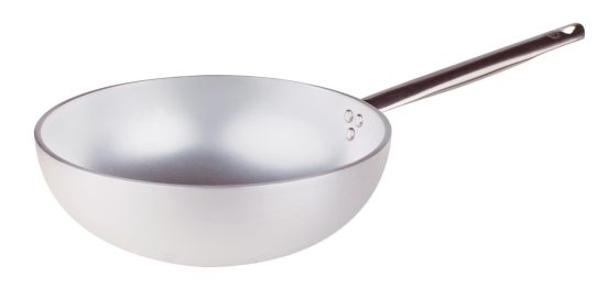 Wok Radiante con fondo piano in alluminio 5mm, diam. 28cm