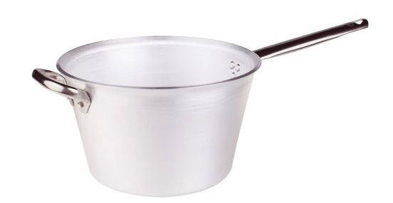 Pot for polenta with handle and handle in aluminum 5mm, diam.24cm