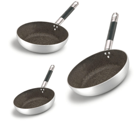 Pentole Agnelli - Batteria 3 padelle Stone-Pietra Infinity Svasate Alte, spessore 3mm, diam. 20/24/28cm