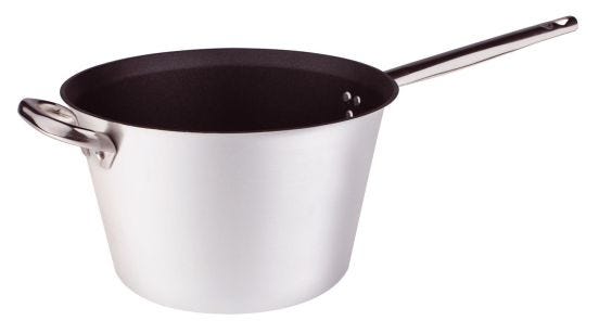 Pot for polenta in 3mm non-stick aluminum with handle and handle, diam.24cm