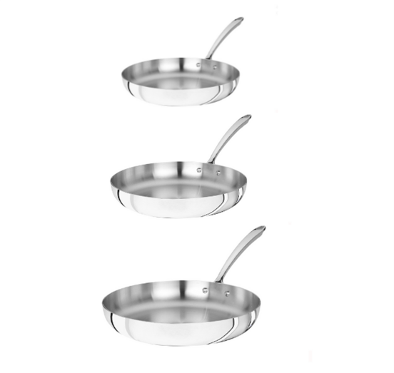 Set di 3 padelle Agnelli per induzione con diam. 24-28-32cm - Linea 1907 