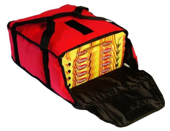 High insulation thermal bag for 5 pizza boxes diam. 33cm
