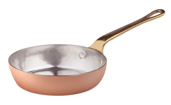 Flared pan 1932 in copper with a brass handle, diam. 10cm