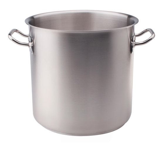 Pentola Alta in acciao inox per induzione, due maniglie, diam. 36cm