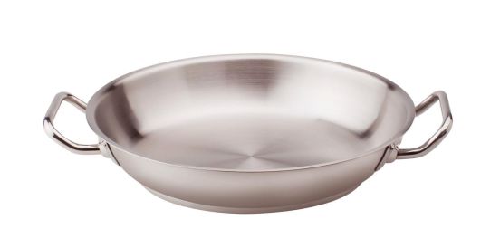 Tegame in acciao inox per induzione con due maniglie, diam. 32cm