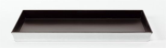 Rectangular 3003 aluminum alloy tray with non-stick coating, dim.35x28cm