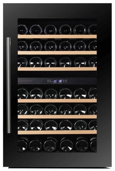 Cantina Linea Built-in 2 temperat. ad incasso porta nera maniglia inox – classe G, 42 bottiglie - DAB-42.117DB