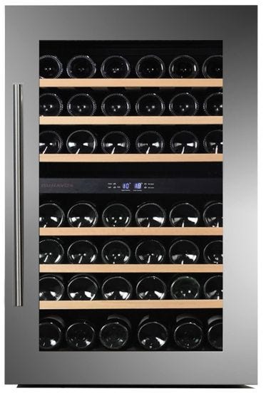 Cantina Linea Built-in 2 temperat. ad incasso porta inox maniglia inox – classe G, 42 bottiglie - DAB-42.117DSS