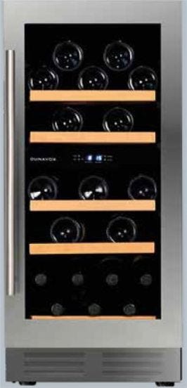 Cantina Linea Exclusive 2 temperat. porta vetrata con cornice inox e maniglia inox – classe G, 32 bottiglie  - DAUF-32.78DSS
