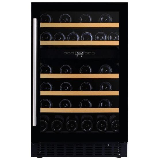 Cantina 2 temper. porta full glass nera e maniglia nera – classe G, 38 bottiglie  - DAUF-38.100DB
