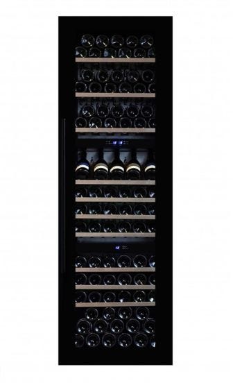 Cantina Linea Built-in a 3 temperature ad incasso porta nera e maniglia nera - classe B, 89 bottiglie - DX-89.246TB