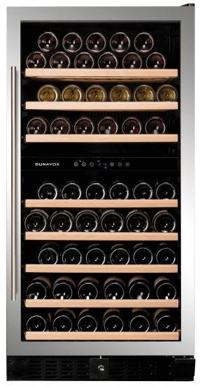 Cantina Linea Exclusive 2 temperat. cornice porta e maniglia inox, classe G, 94 bottiglie - DX-94.270SDSK