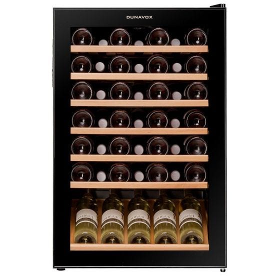 Cantinetta 1 temperatura posizionamento libero - porta vetrata e maniglia a tasca, Classe G, 48 bottiglie  - DXFH-48.130