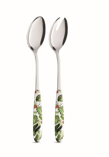 Coppia posate per insalata Linea York Floreale