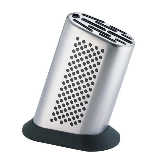 Ceppo coltelli in acciaio inox per 11 coltelli liscio di Global