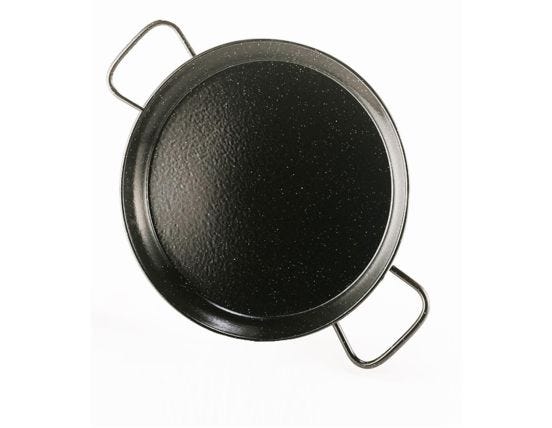 Paella Valenciana smaltata &#039;Linea LA IDEAL&#039; in ferro smaltato, per 14 porzioni, di Garcima, diam. 50cm