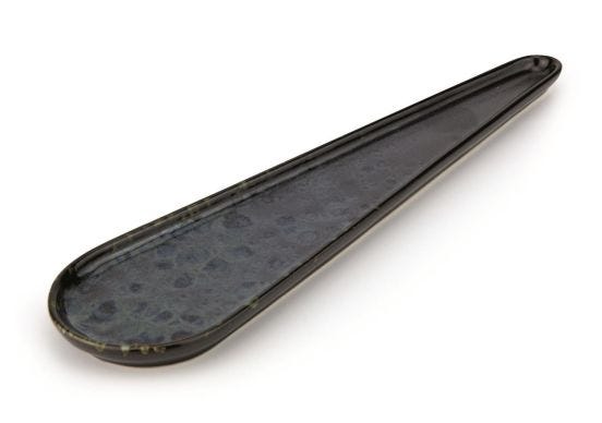 Le Coq Phobos black finger food spoon with blue dots, cm 27,5, 6 pieces