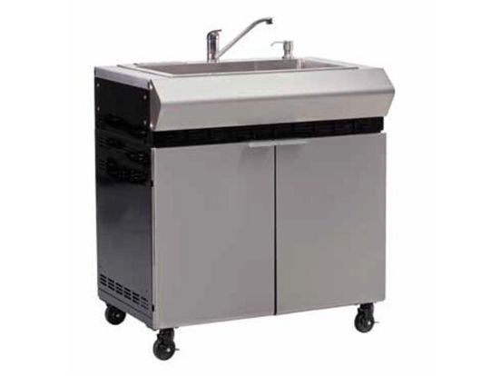 Stainless steel sink with trolley for Dolcevita Turbo Elite