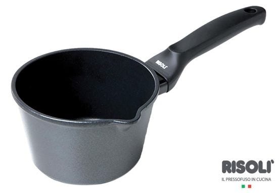 Casseruolino in alluminio pressofuso per induzione con manico in bakelite, diam. 16cm