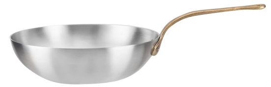Wok saltapasta in alluminio con un manico in ottone linea Academy Class, diam. 28 cm