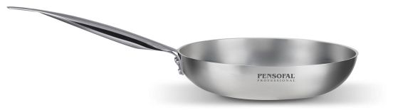 Padella alta in alluminio con manico inox linea Ristochef, diam. 24 cm