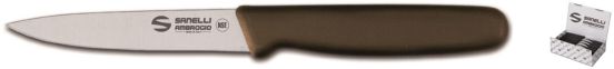Brown paring knife 11 cm Supra line by Sanelli Ambrogio - BOX 50 PCS