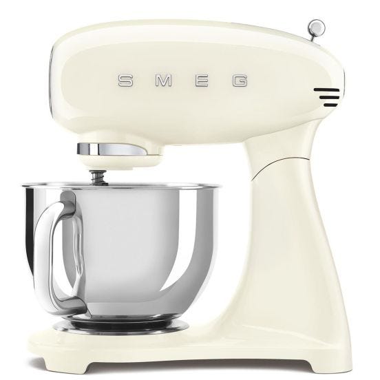 Smeg Full Color 50&#039;s Style Stand Mixer, glossy cream – SMF03CREU