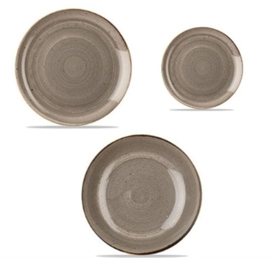 Servizio piatti in porcellana grigio stone 18 pezzi