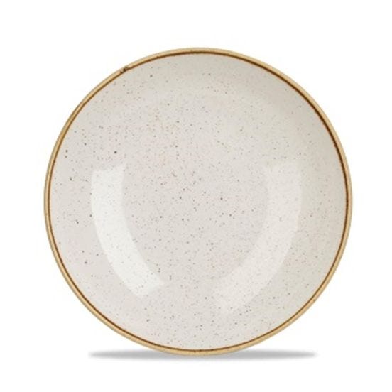 Piatto fondo in porcellana bianco stone, diam. 18cm, 12 pezzi