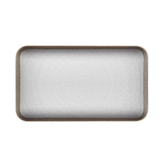 Small rectangular tray in melamine, Rena Bianca Line, dim. 22x13cm