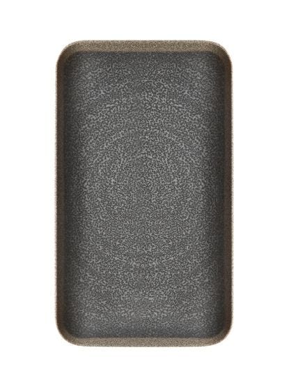Small rectangular tray in melamine, Rena Nera Line, dim. 22x13cm