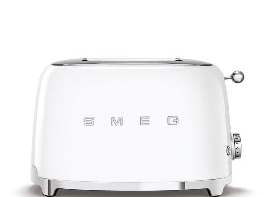 Smeg Tostapane 2 fette 50&#039;s Style, bianco lucido – TSF01WHEU