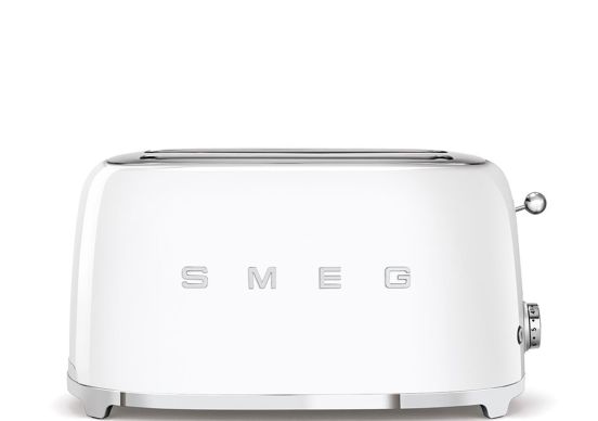 Smeg Tostapane 4 fette 50&#039;s Style, bianco lucido – TSF02WHEU