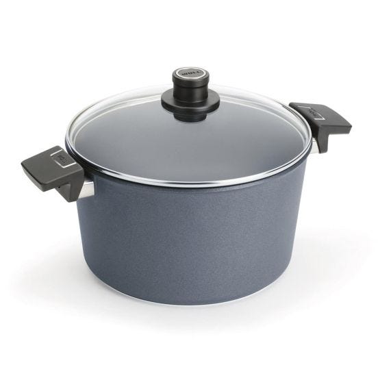Pentola in alluminio fuso antiaderente per induzione, con due manici e coperchio, Diamond Lite, diam. 28cm