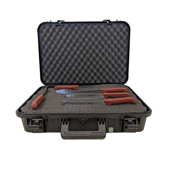 Case with 8 knives and 2 accessories, Ambrogio Sanelli BBQ line