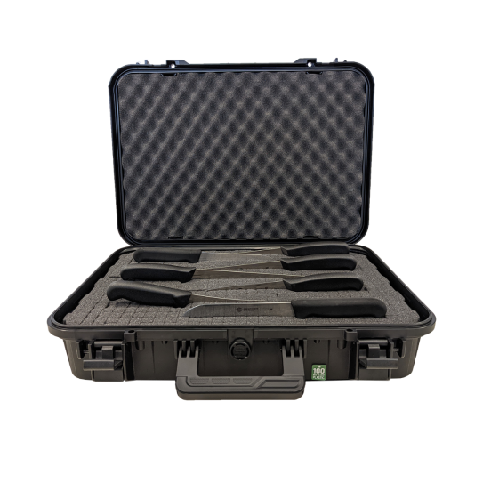 Case with 9 knives and 5 accessories, Supra Ambrogio Sanelli line
