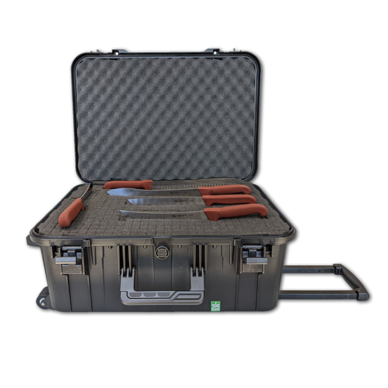 Trolley 15 knives and 7 accessories, Ambrogio Sanelli BBQ line