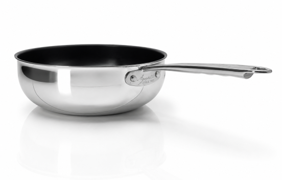 Padella a mantecare in Alu-Inox 1907 2ply antiaderente PFAS Free, un manico, diam. 28cm