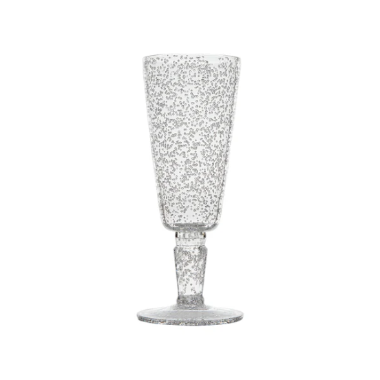 Bicchiere flute da champagne / spumante in metacrilato Memento Synth, Clear, 6 Pezzi