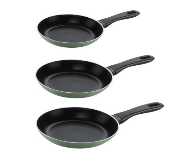 Set di padelle in alluminio antiaderente ceramico per induzione, linea Caprera, diam. 20,24,26cm (FINE SERIE)