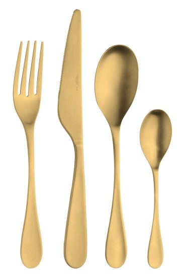 Pintinox Drop Satin Cutlery Set, 24 Pieces, Sun Color